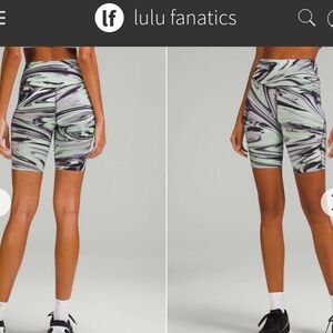 NWT Lululemon Base Pace High-Rise Short 8" Sz 8 Paint Glide Warp Multi 8075